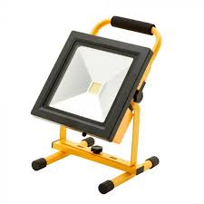 Yellow and black square portable LED industrial floodlight